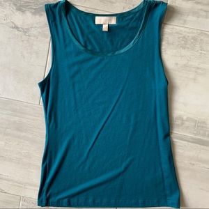 Tank with satin accent